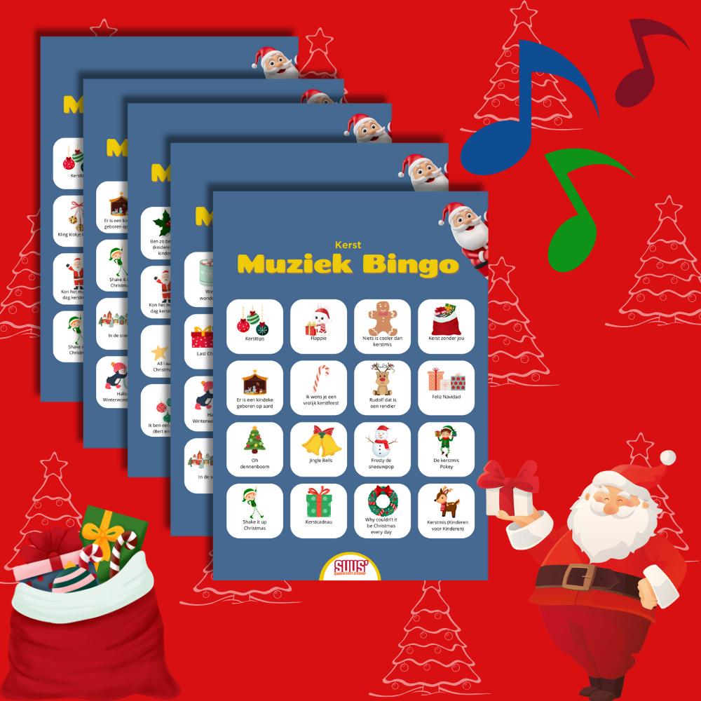 Kerst muziek bingo