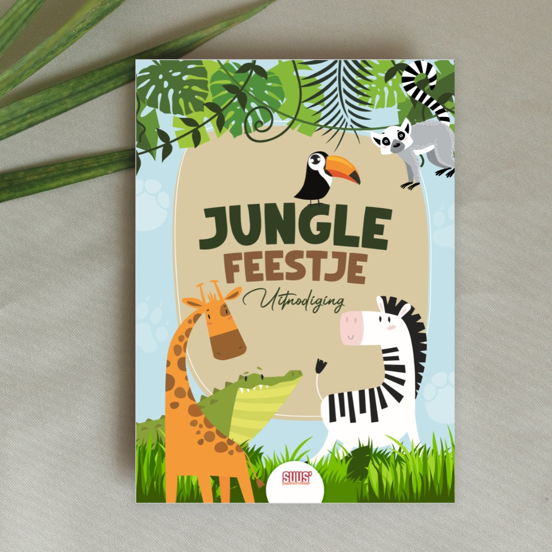 jungle kinderfeestje uitnodigingen