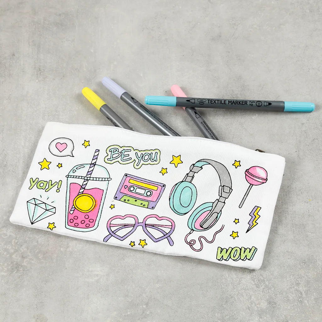 Knutselpakket Doodle Etui Glitter